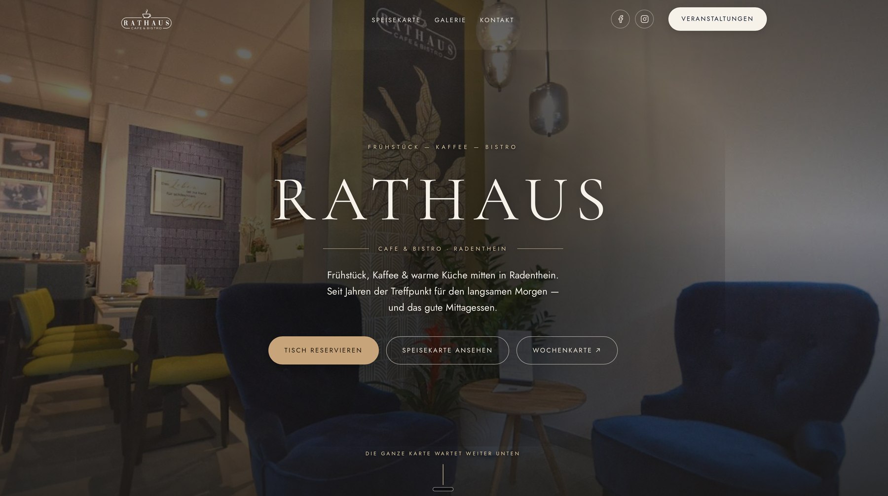 Website-Vorschau Rathaus Café & Bistro, Radenthein