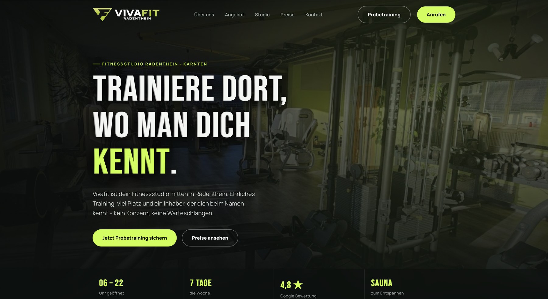 Website-Vorschau VIVAFIT Radenthein